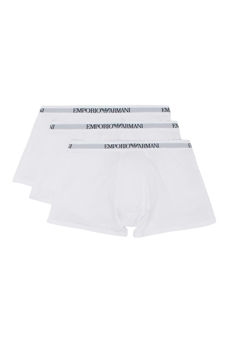 3-Pack Cotton Trunks, Alternate, color, SOLID WHITE