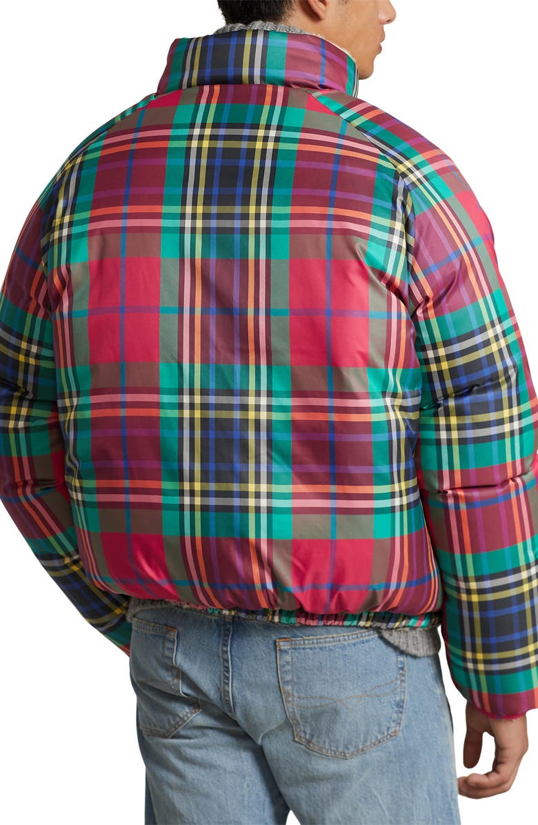 Polo Ralph Lauren Reversible Polo Cookie 650 Fill Power Down Jacket, Alternate, color, Holiday Tartan