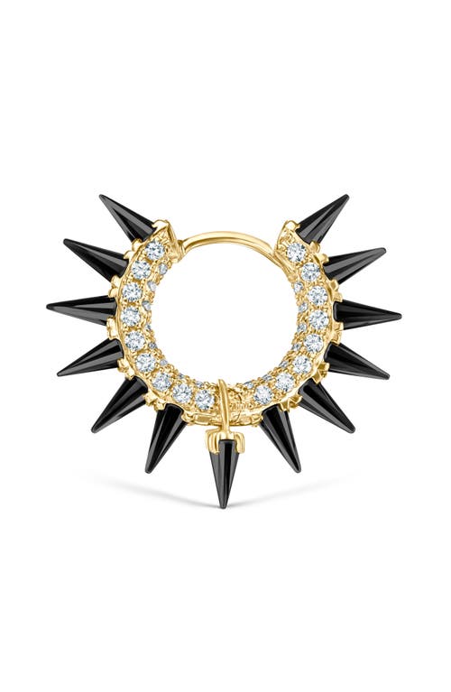 Maria Tash Single Diamond & Moissanite Spike Hoop Earring In Gold
