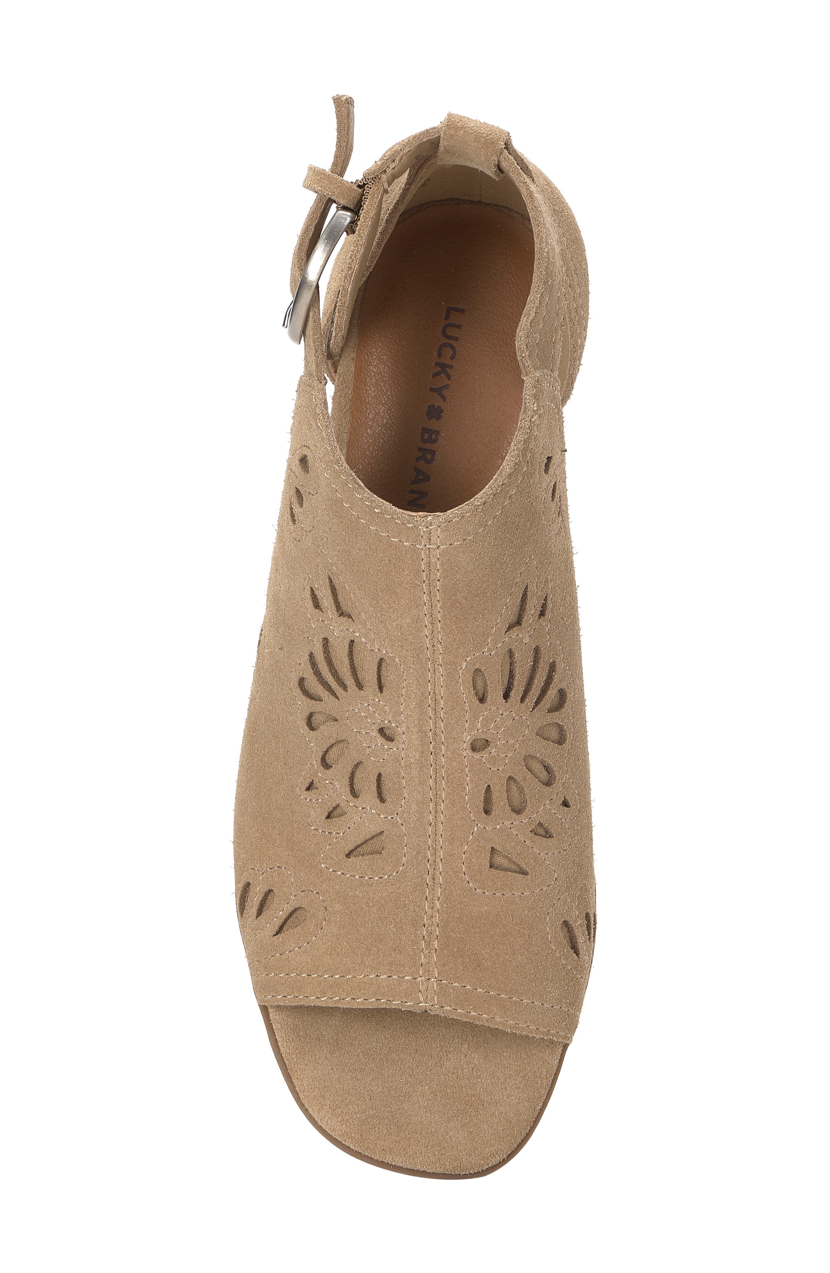 Lucky Brand Cormyn Block Heel Sandal, Alternate, color, Distressed Natural