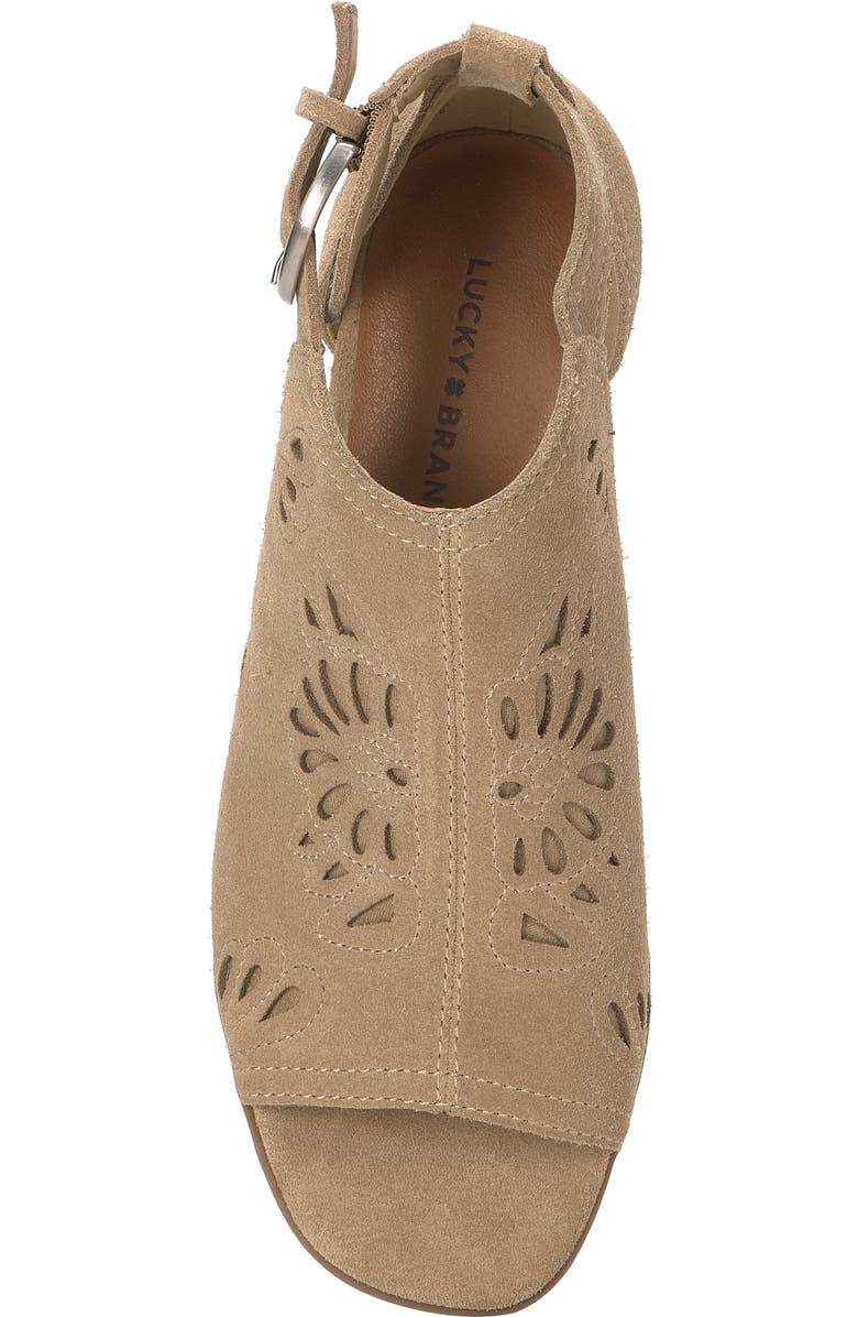 Lucky Brand Cormyn Block Heel Sandal, Alternate, color, Distressed Natural
