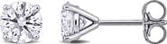 Created Forever 14K White Gold Round Lab Grown Diamond Stud Earrings