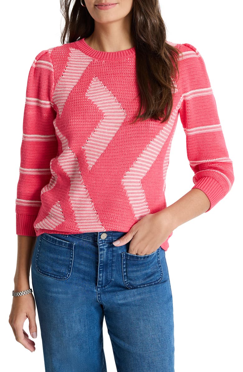 NIC+ZOE This & That Sweater, Main, color, Pink Multi