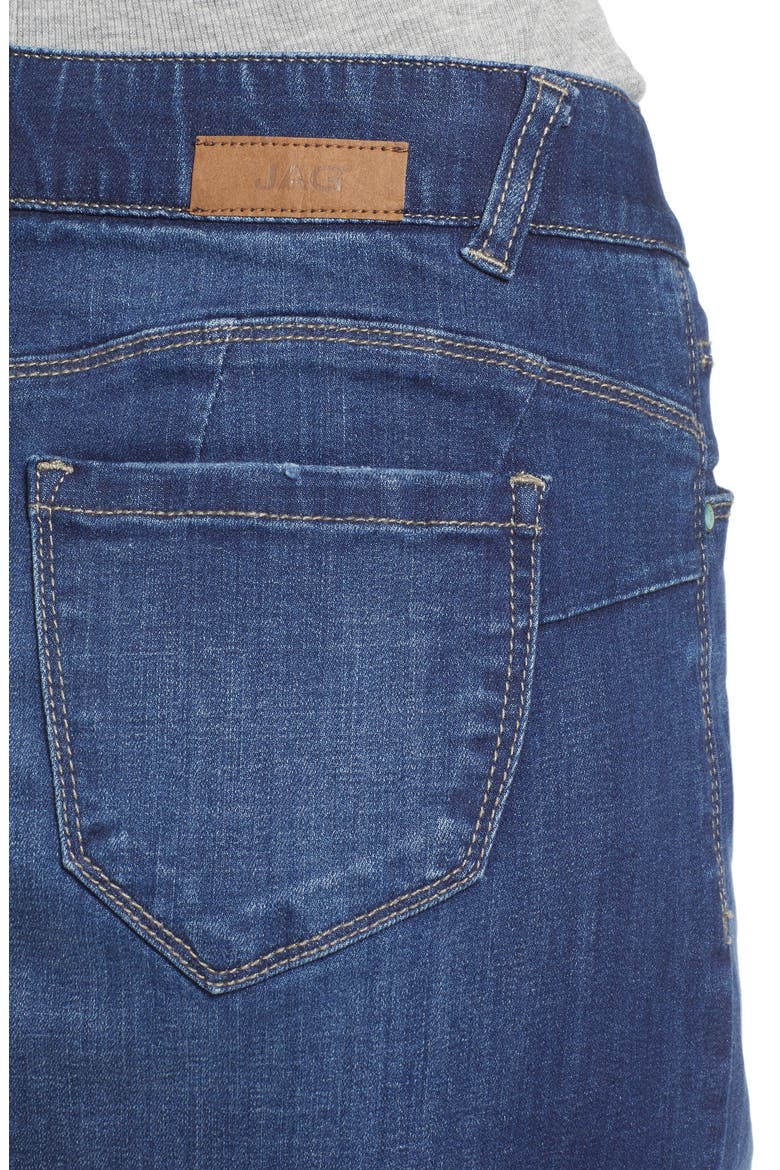 Jeans Betty Fray Hem Denim Pencil Skirt, Alternate, color, THORNE BLUE
