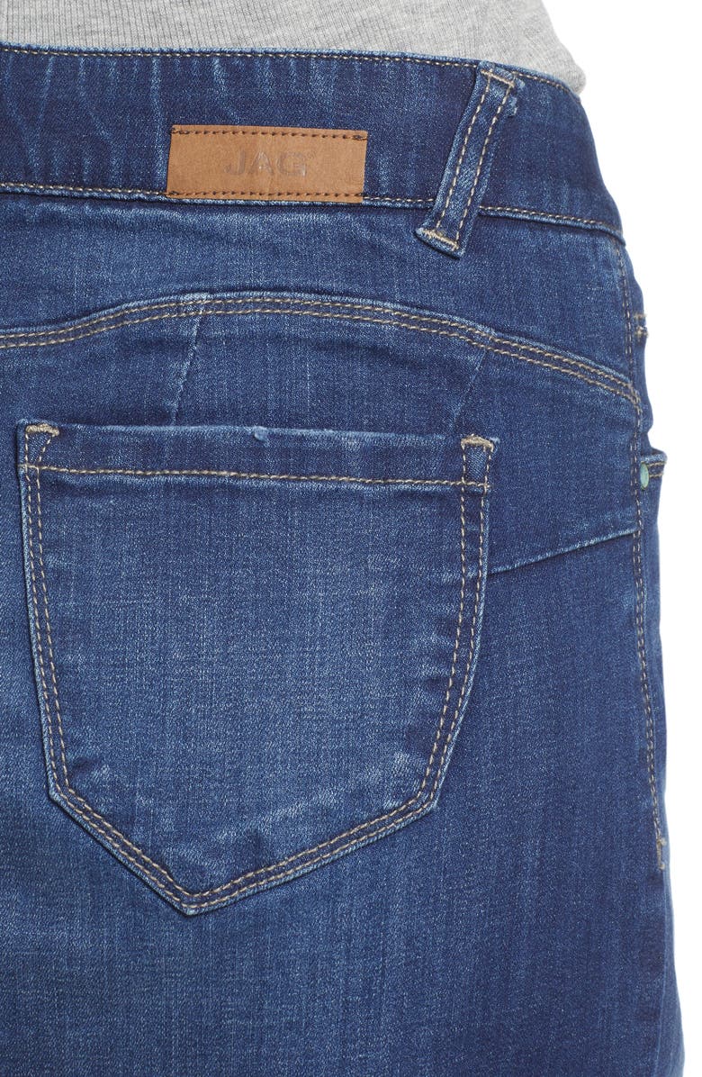 JAG Jeans Betty Fray Hem Denim Pencil Skirt, Alternate, color, 