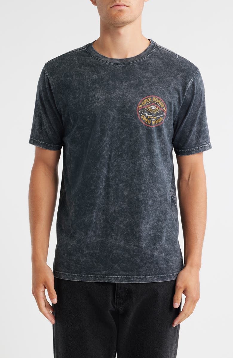 Roark Open Roads Open Minds Graphic T-Shirt, Main, color, Black