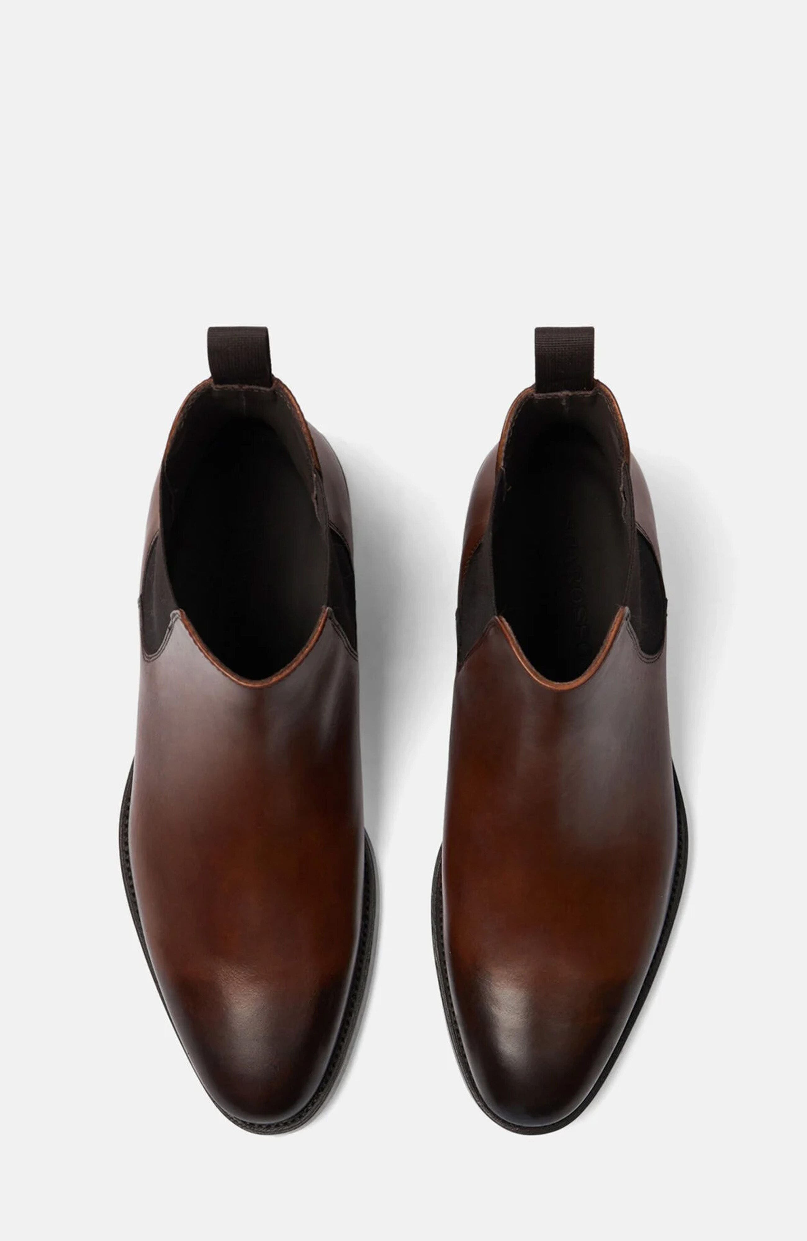 Enzo Chelsea Boots, Alternate, color, Chestnut Calf