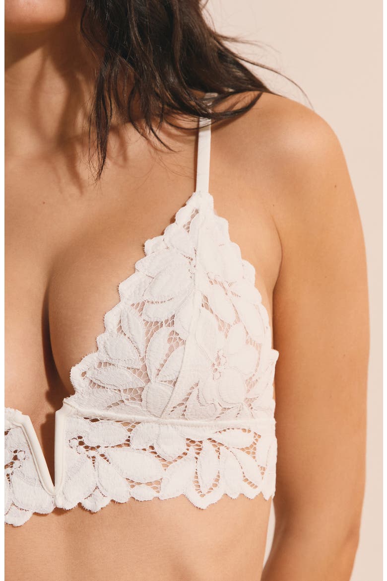 Celeste Triangle Bralette, Alternate, color, WHITE