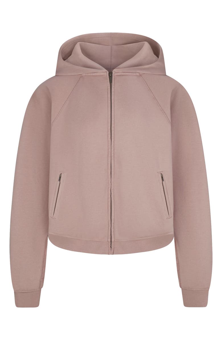 SKIMS Relaxed French Terry Zip Hoodie, Alternate, color, 