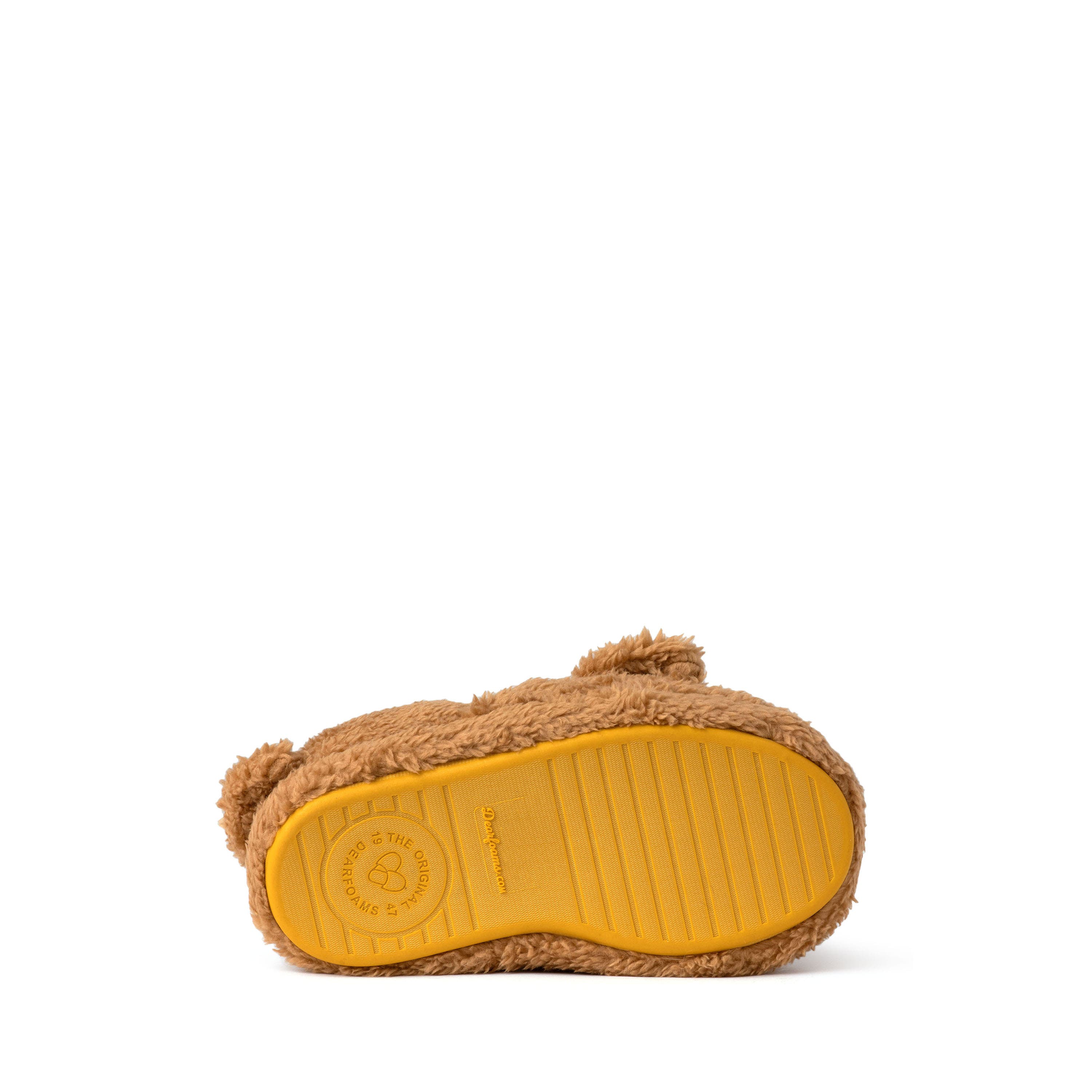 DEARFOAMS Kids' Emery Critter Closed Back Animal Slipper, Alternate, color, Tan