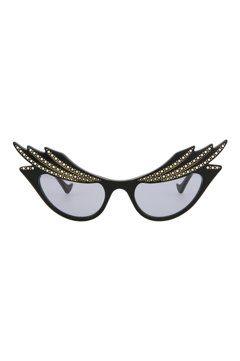 50mm Special Edition Cat Eye Sunglasses, Main, color, BLACK BLACK VIOLET