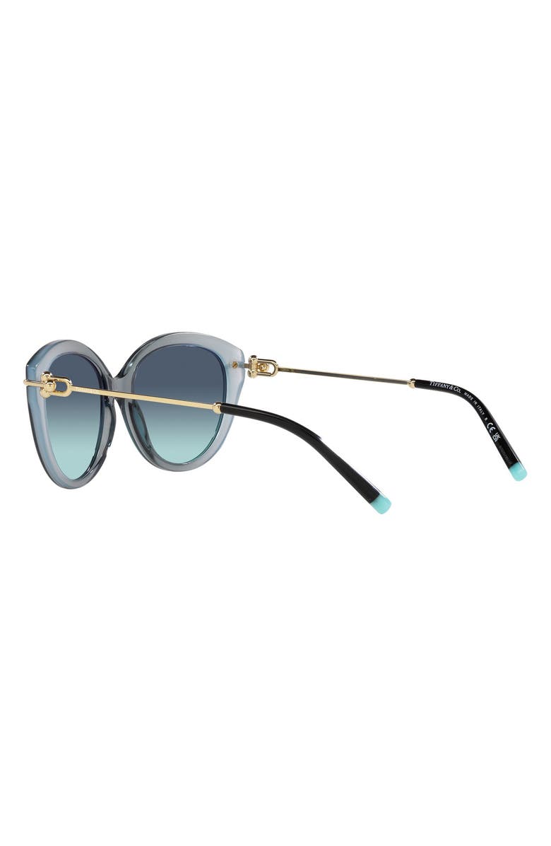 Tiffany & Co. 55mm Cat Eye Sunglasses, Alternate, color, Clear Blue Gradient