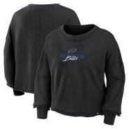 FANATICS Women's Fanatics Black Buffalo Bills Oversized Chop Block Boxy Long Sleeve Top