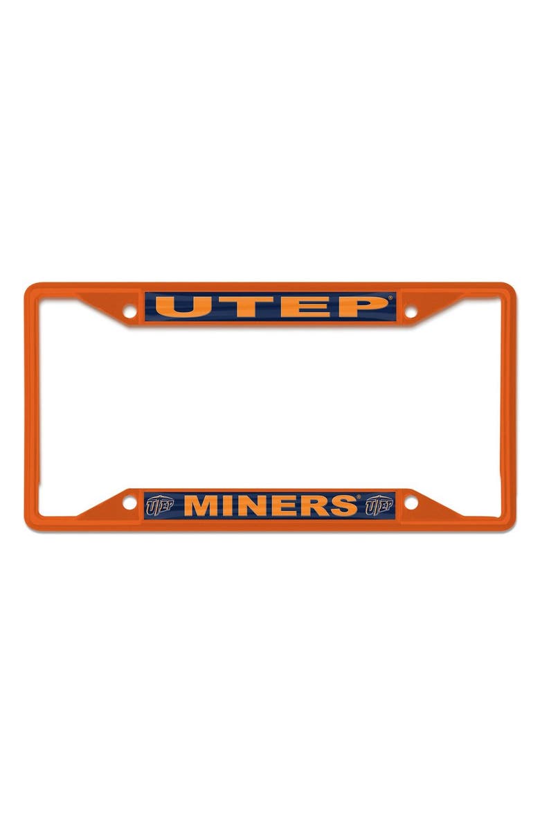 WINCRAFT UTEP Miners Chrome Color License Plate Frame, Main, color, 