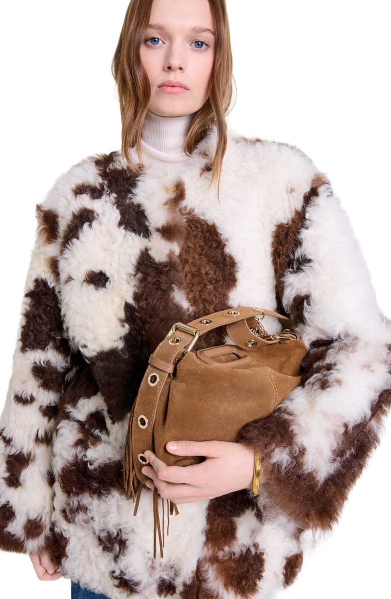 maje Reversible shearling, Alternate, color, 