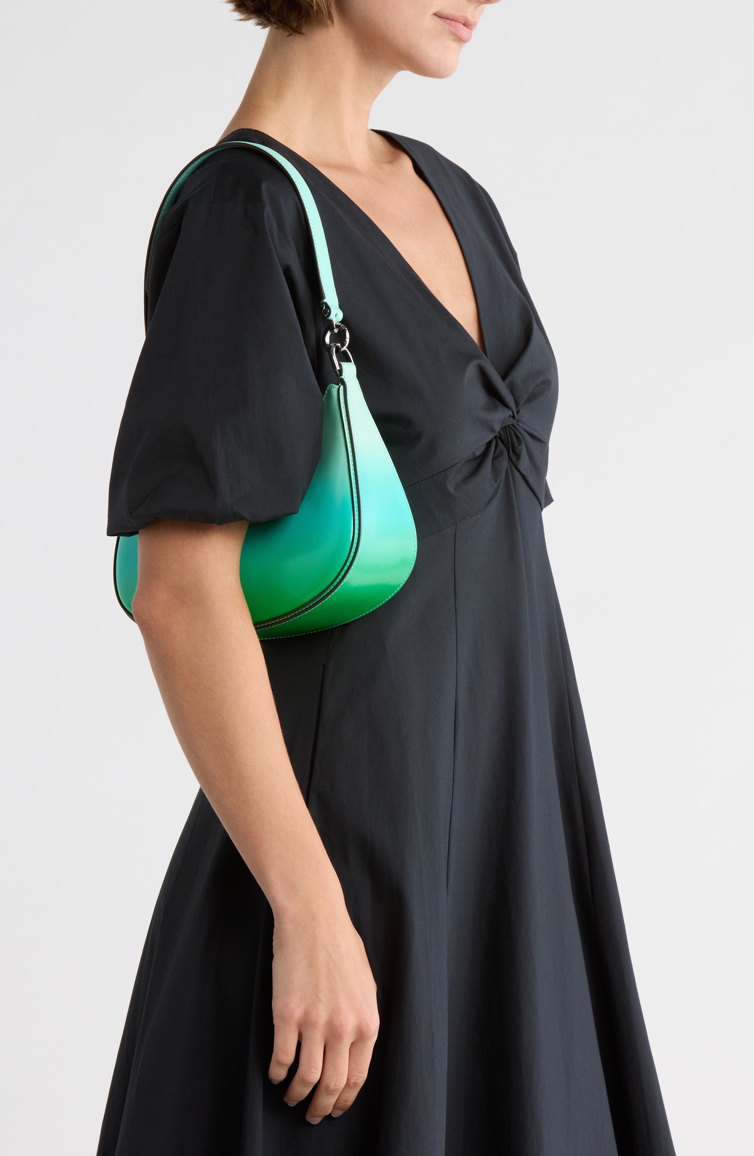 Kate Spade New York sam ombré saffiano leather shoulder bag, Alternate, color, Mint Liqueur Multi