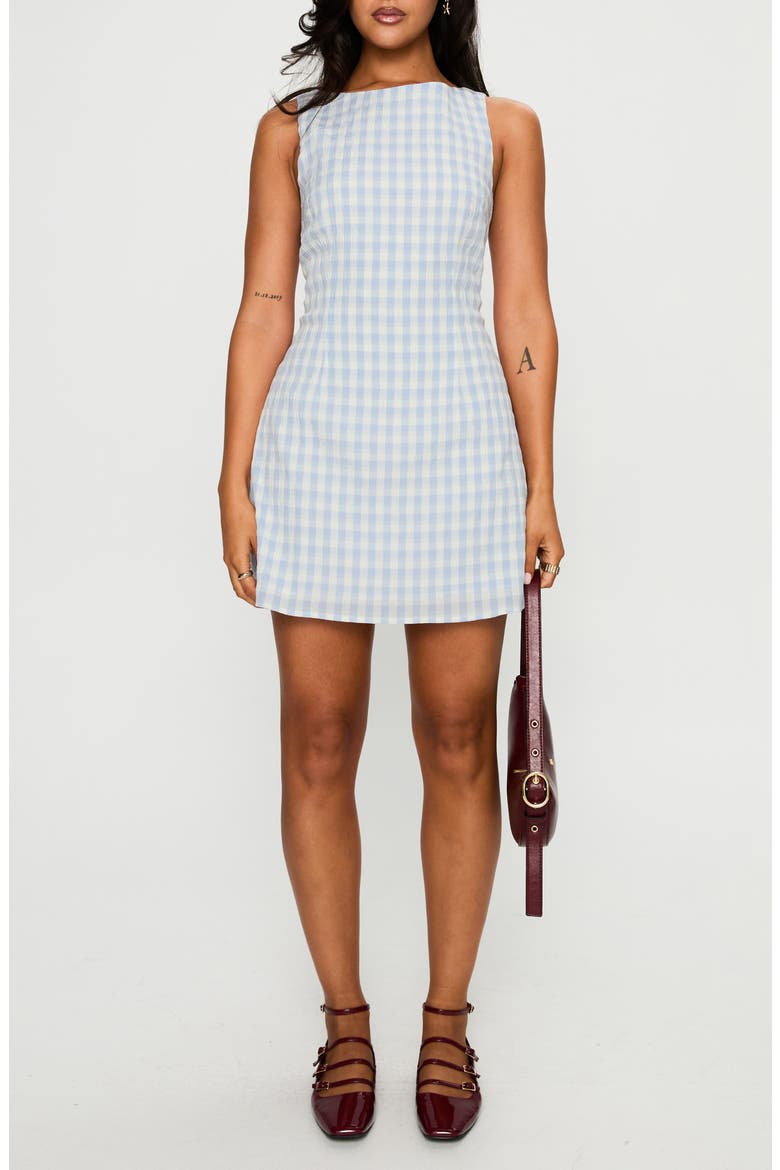 Alfalfa Check Minidress, Main, color, BLUE CHECK