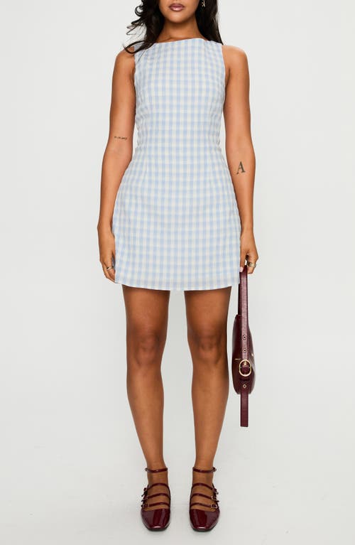 Princess Polly Alfalfa Check Minidress In Blue