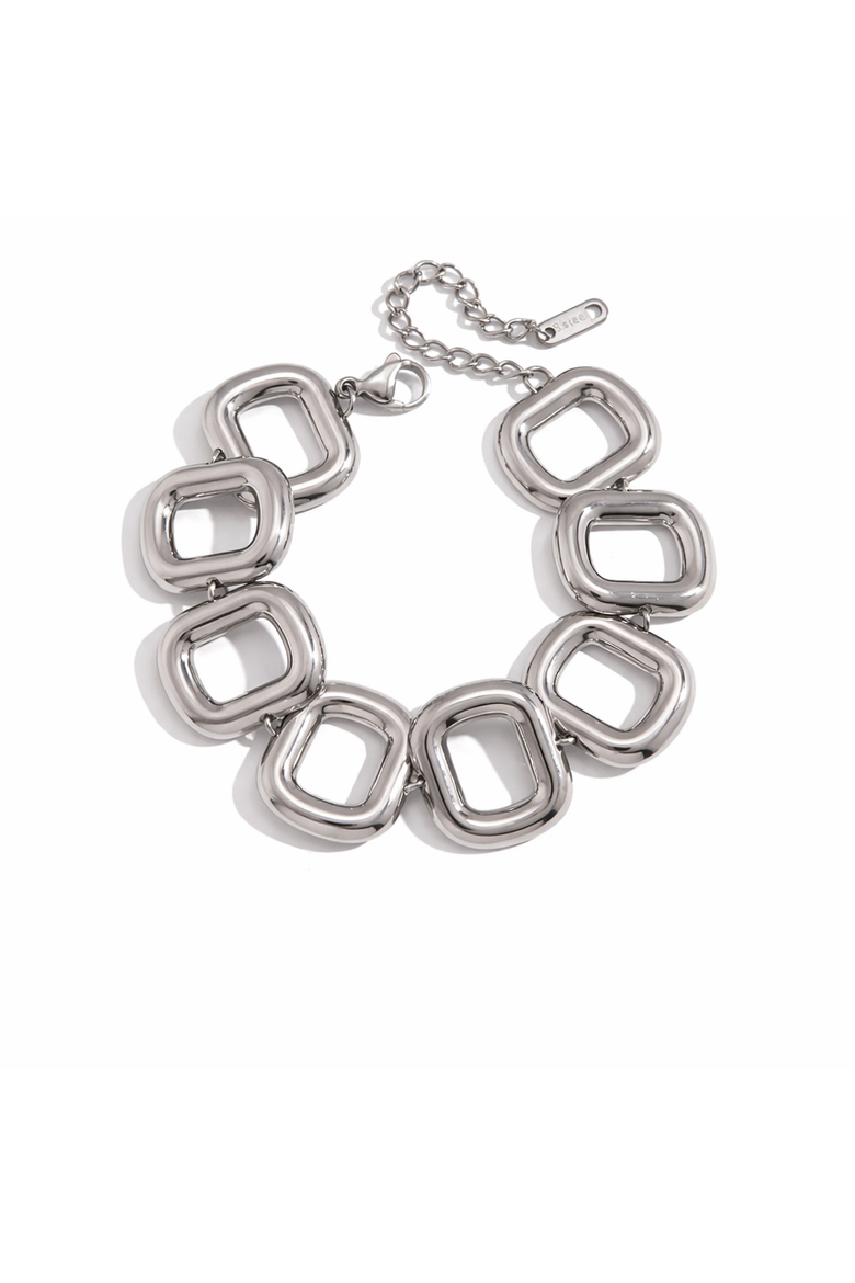 Tovi Squares Bracelet, Main, color, Silver