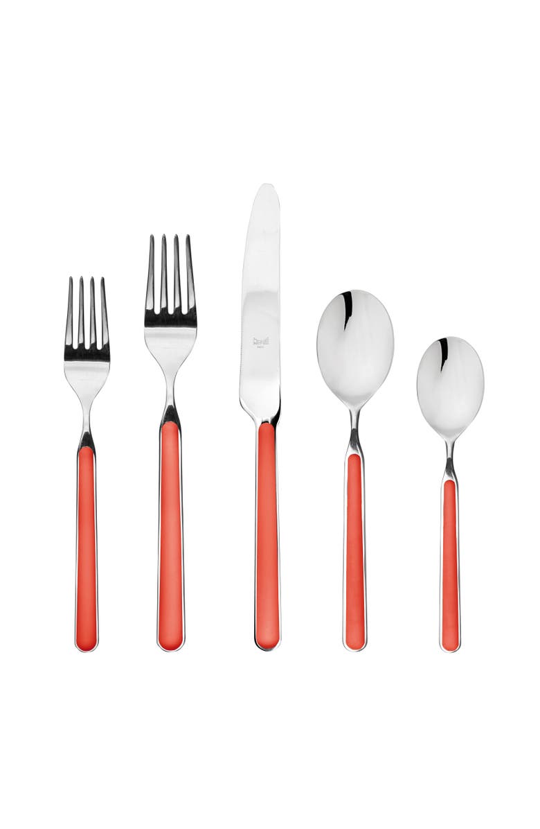 Mepra Fantasia Flatware Set - 5 Pieces, Main, color, New Coral