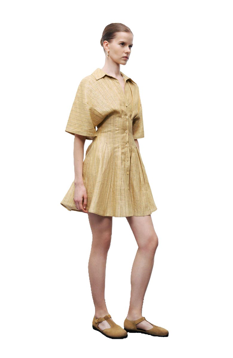 Nocturne Linen Mini Shirt Dress, Main, color, 