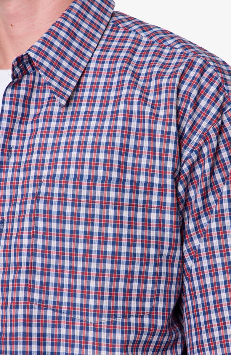 mnml Crispy Plaid Poplin Button-Up Shirt, Alternate, color,