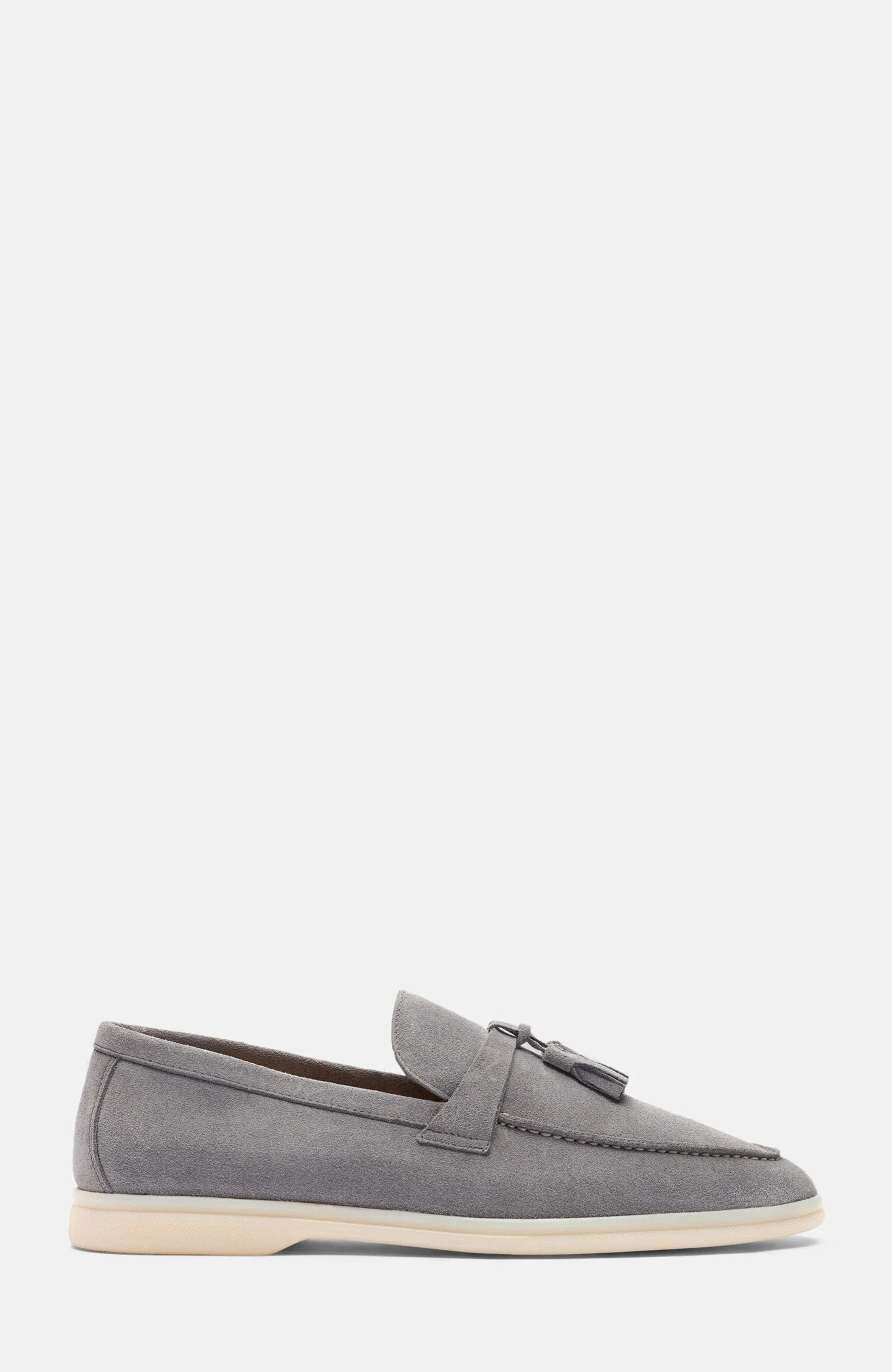 SCAROSSO Leandro Loafers, Alternate, color, Grey - Suede