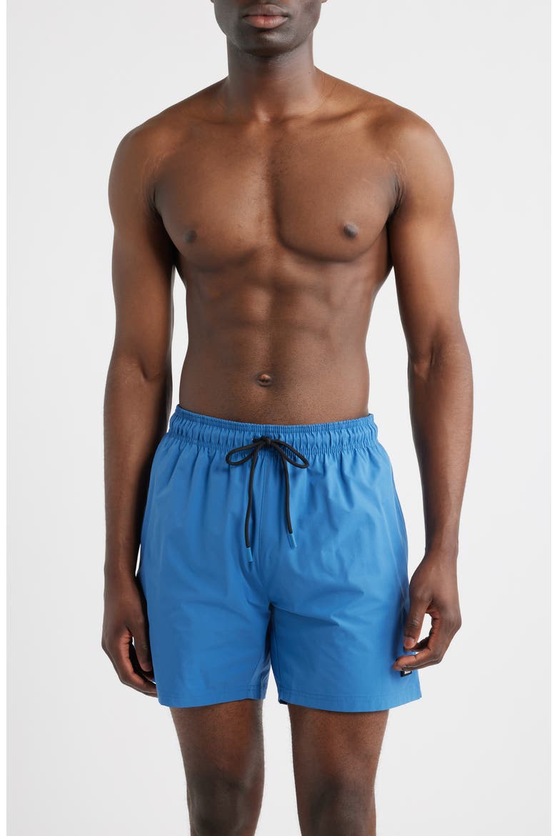 Shark Swim Trunks, Main, color, BRIGHT BLUE
