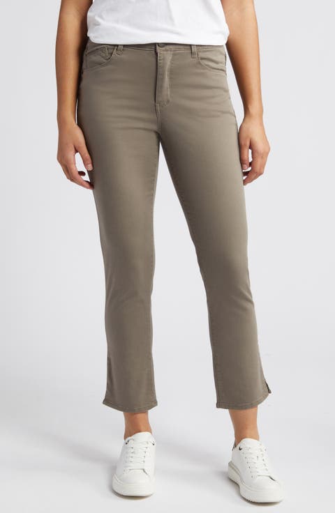 Logan 'Ab'Solution High Waist Ankle Slim Straight Leg Pants