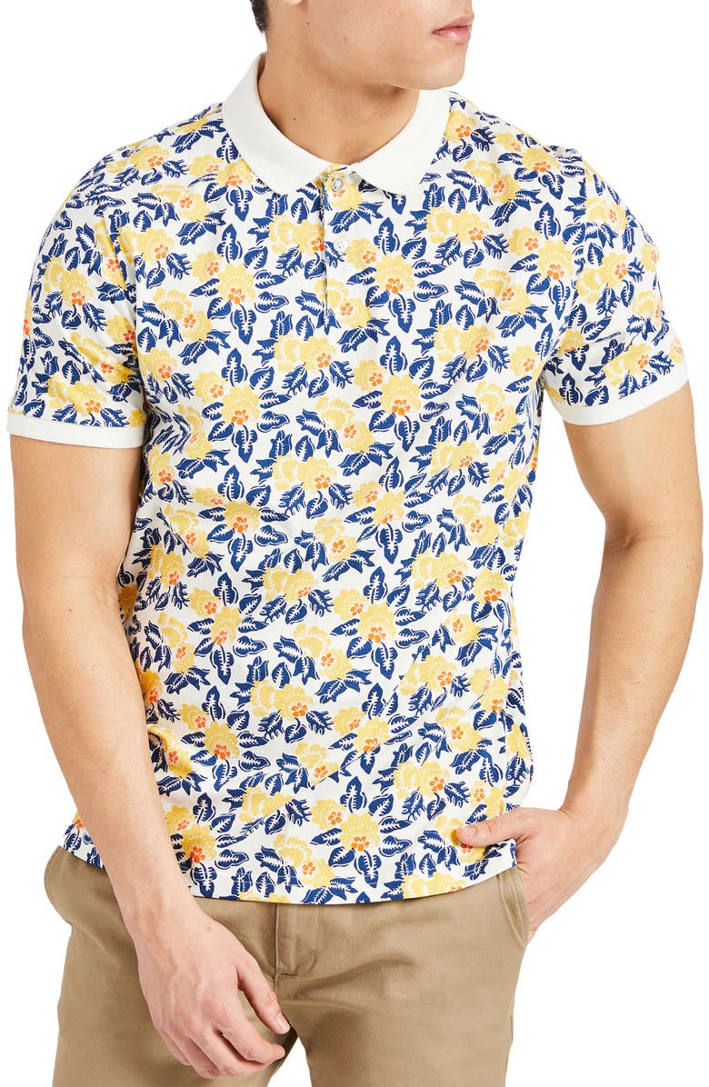 Ben Sherman Block Botanical Print Polo, Main, color,