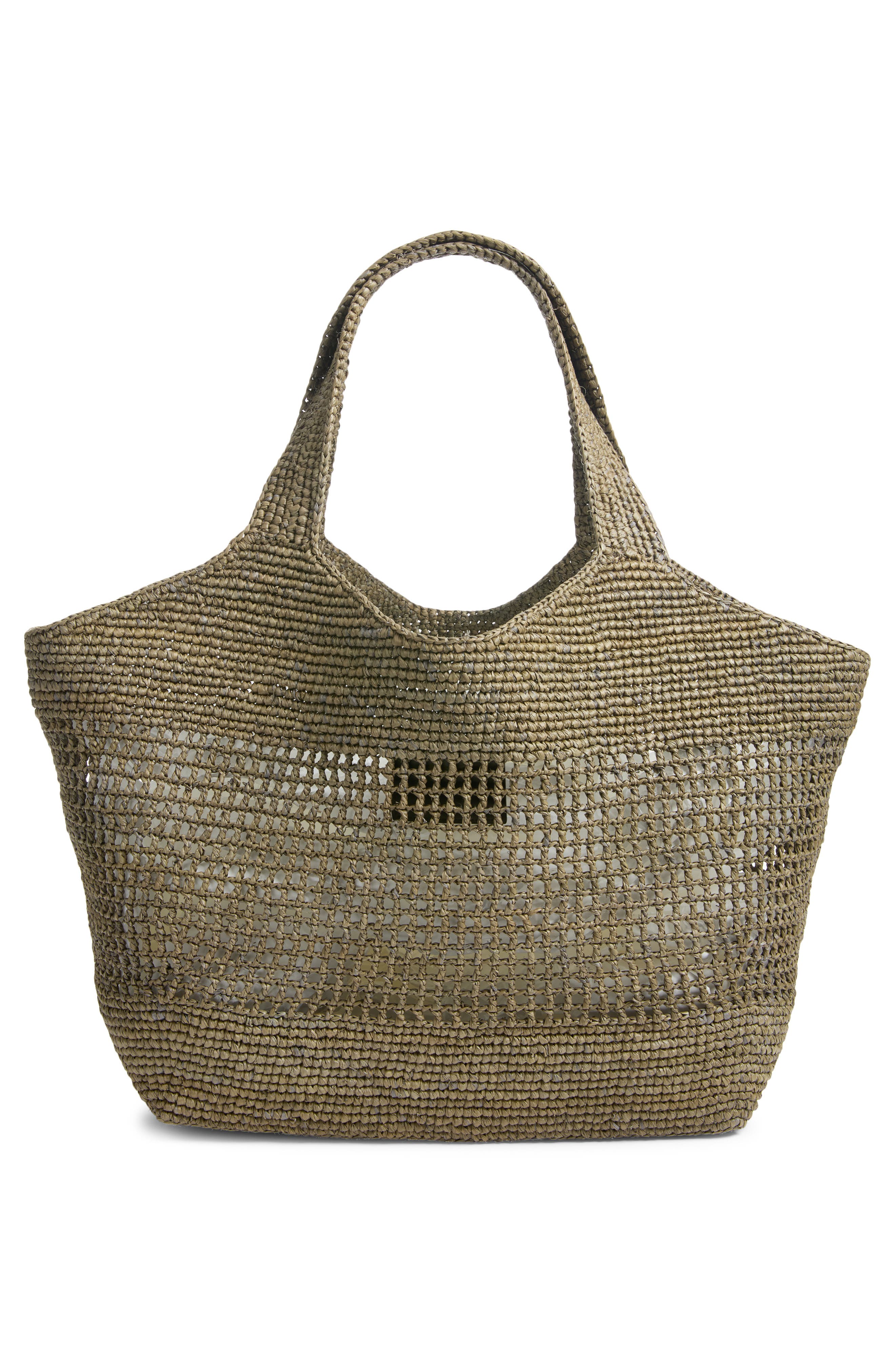 Medium Icare Raffia Shopper, Alternate, color, LIGHT MUSK