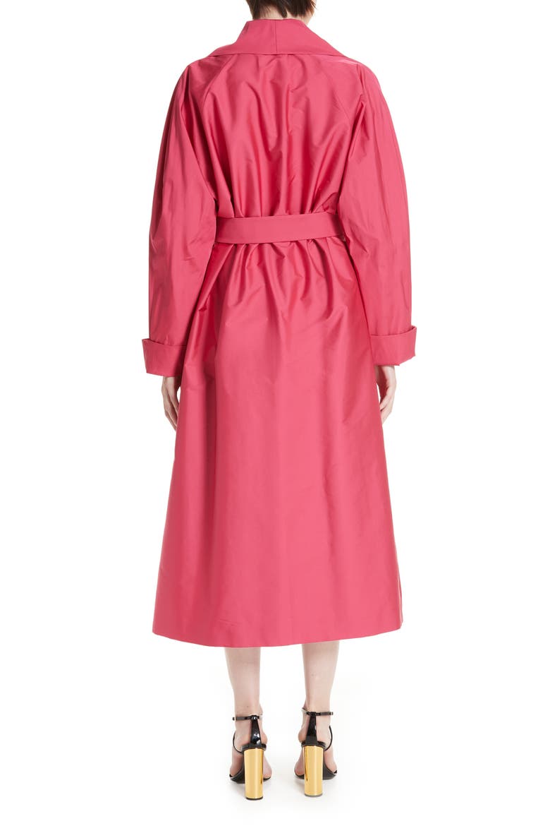 Taffeta Trench Coat, Alternate, color, PINK