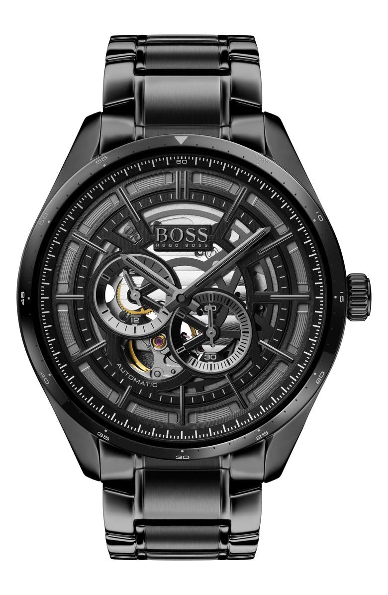 BOSS Grand Prix Automatic Bracelet Watch, 44mm, Main, color, 