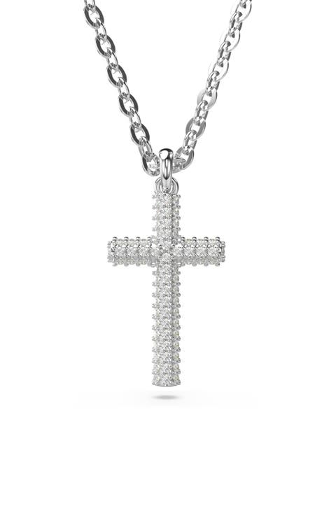 Insigne Pavé Zirconia Cross Pendant Necklace