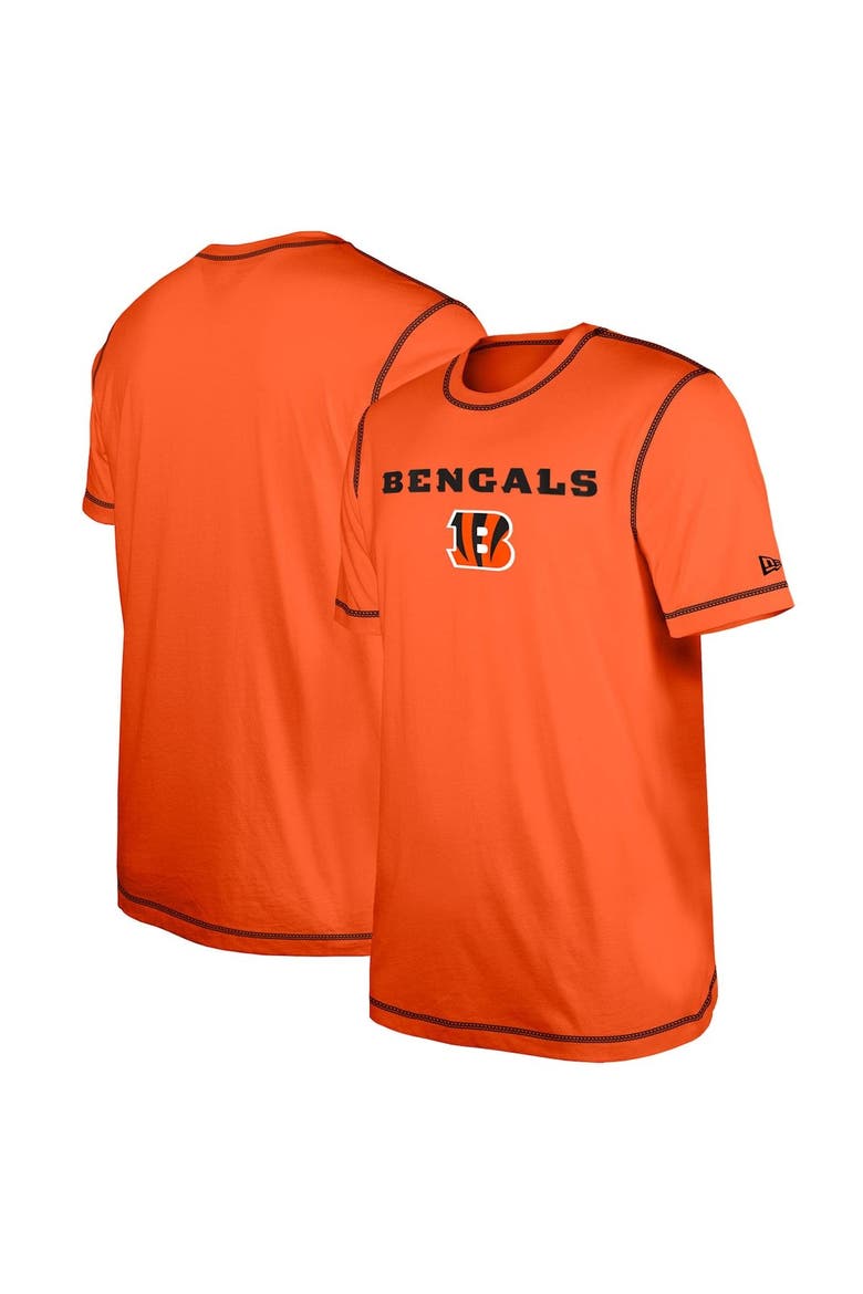 Men's New Era  Orange Cincinnati Bengals Third Down Puff Print T-Shirt, Main, color, Orange