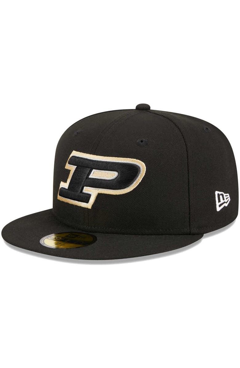 New Era Men's New Era Black Purdue Boilermakers 59FIFTY Fitted Hat, Main, color, 