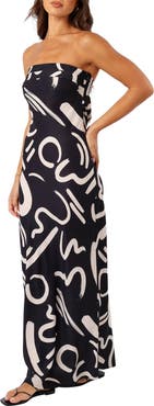 Petal & Pup Remmie Cutout Strapless Maxi Dress