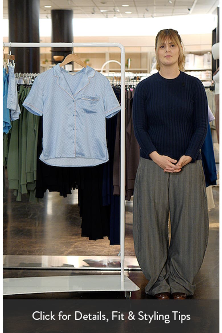 Abel Short Sleeve Chemise Button-Up Pajama Shirt video