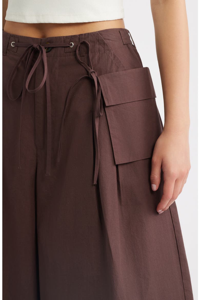Tatiana Drawstring Wide Leg Culottes, Alternate, color, CHOC