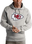 ANTIGUA Men's Antigua Heather Gray Kansas City Chiefs Victory Pullover Hoodie