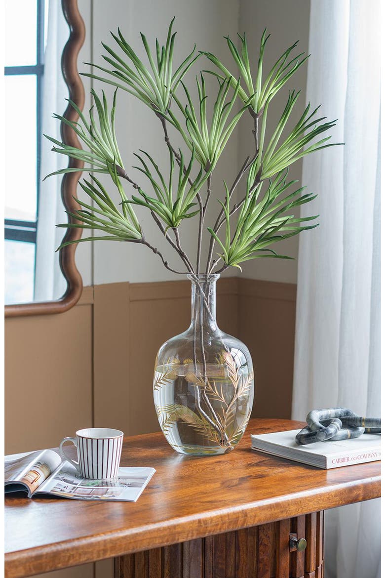 Curved Glass Vase, Alternate, color, CLEAR