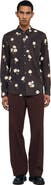 SANDRO Floral print linen shirt