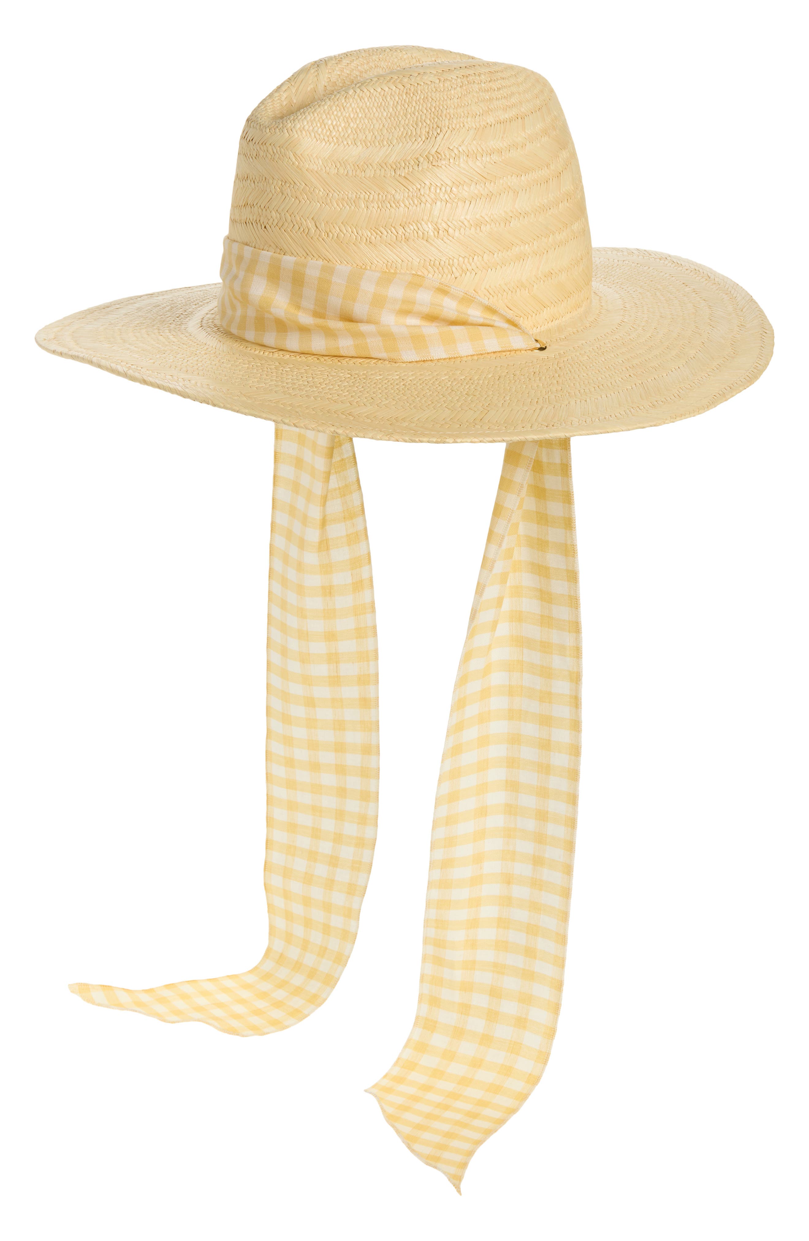 Loeffler Randall Ribbon Band Straw Panama Hat