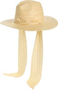 Loeffler Randall Ribbon Band Straw Panama Hat