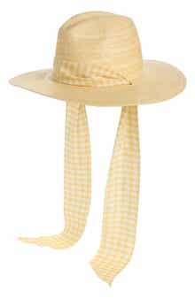Loeffler Randall Ribbon Band Straw Panama Hat