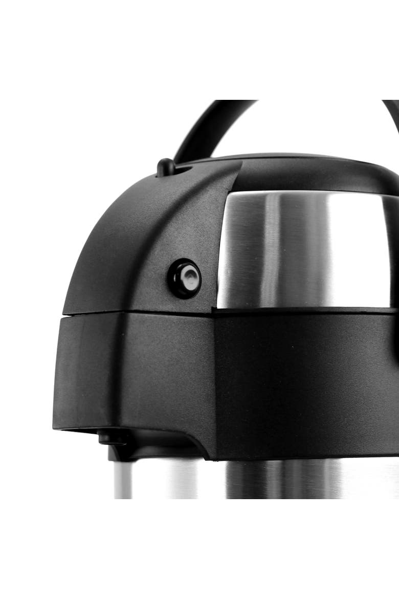 3.17 Quart Stainless Steel Airpot Hot Water Dispenser for Coffee and Tea, Alternate, color, Silver