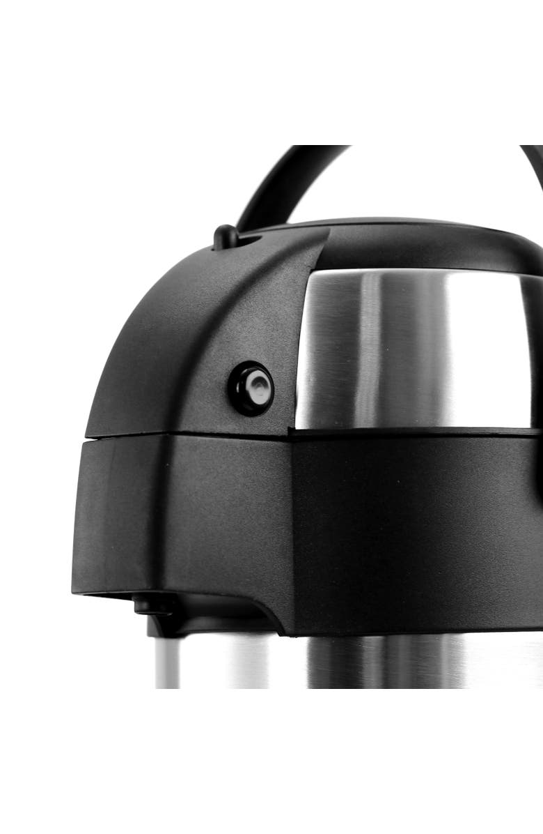 Megachef 3.17 Quart Stainless Steel Airpot Hot Water Dispenser for Coffee and Tea, Alternate, color, Silver