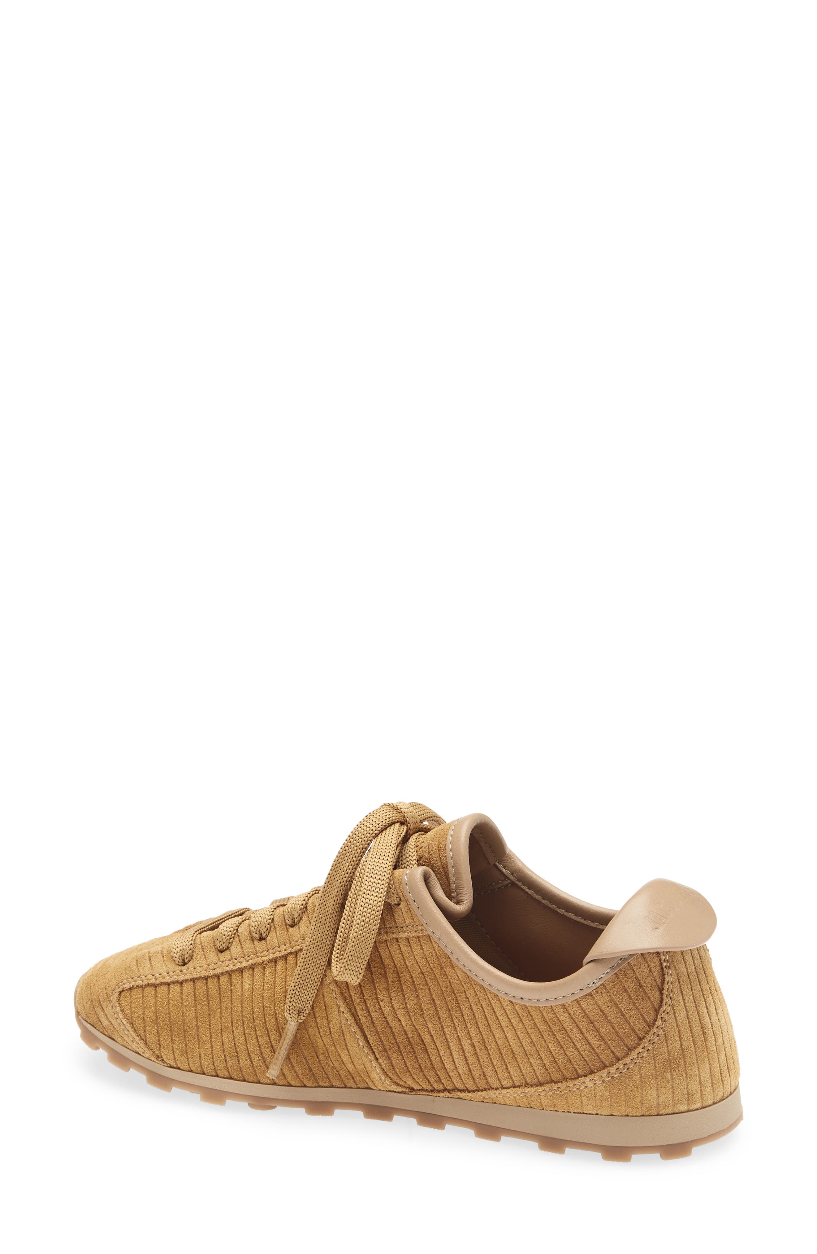 Jacquemus Corduroy Suede Tennis Sneaker, Alternate, color, Camel