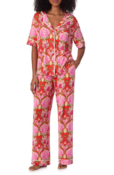 Contrast Piping Pajamas