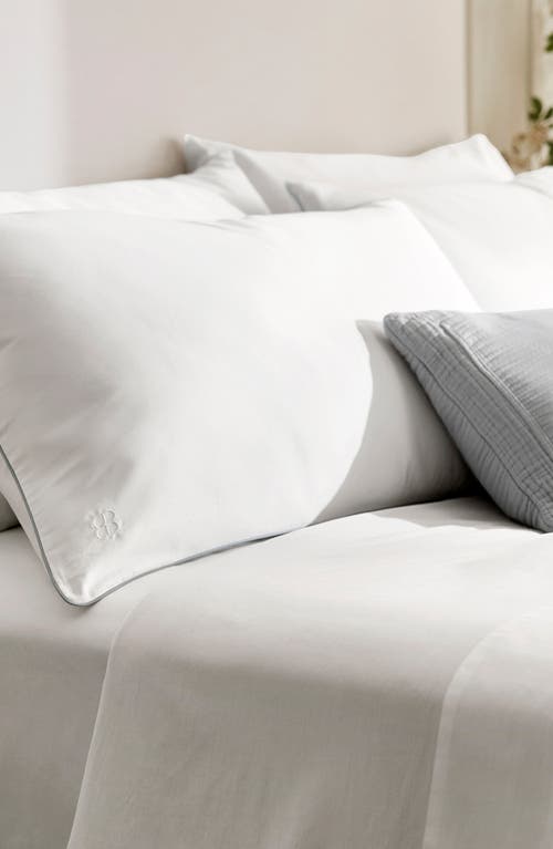 Boll & Branch Signature Piped Edge Duvet Set In White